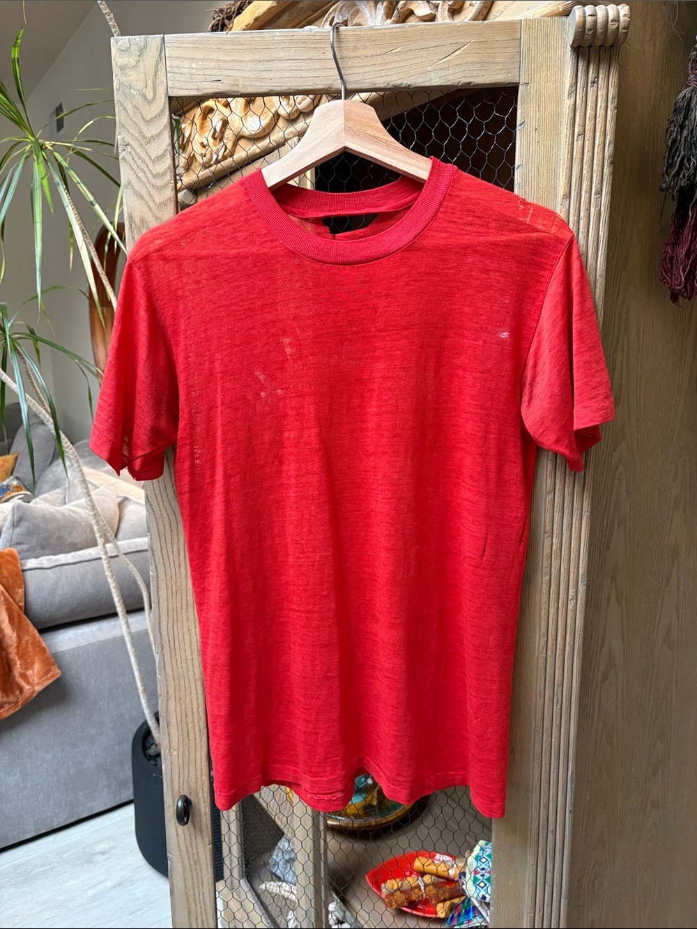 Vintage Distressed Red Malibu T-Shirt